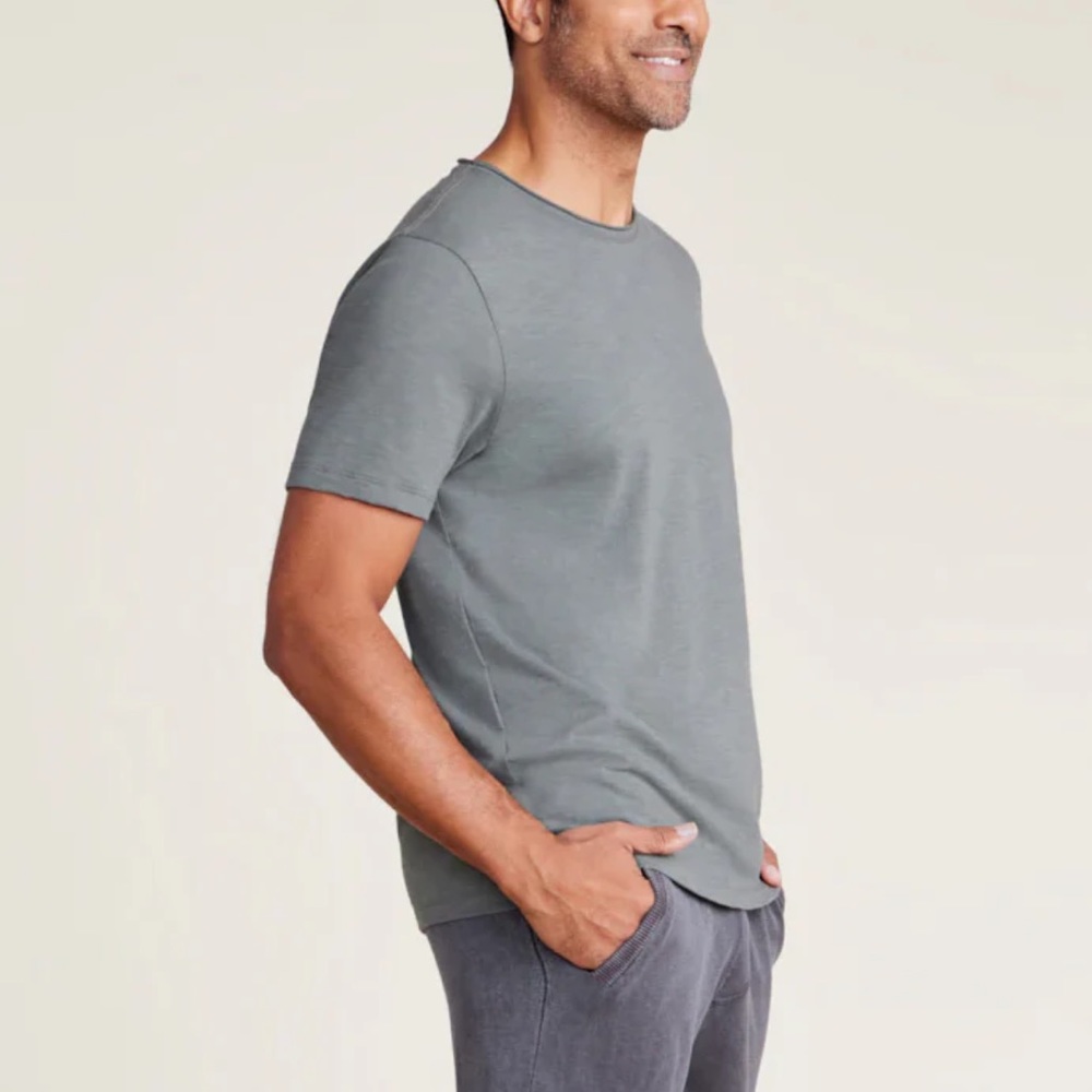 Barefoot Dreams Malibu Collection Men's Slub Cut Neck T-Shirt, NWT, Size XL